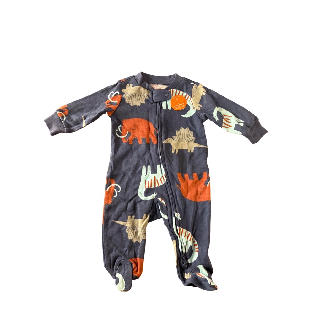 Just One You by Carters Baby Boys Dinosaur Mammoth Footed Sleeper 3M 100% Cotton